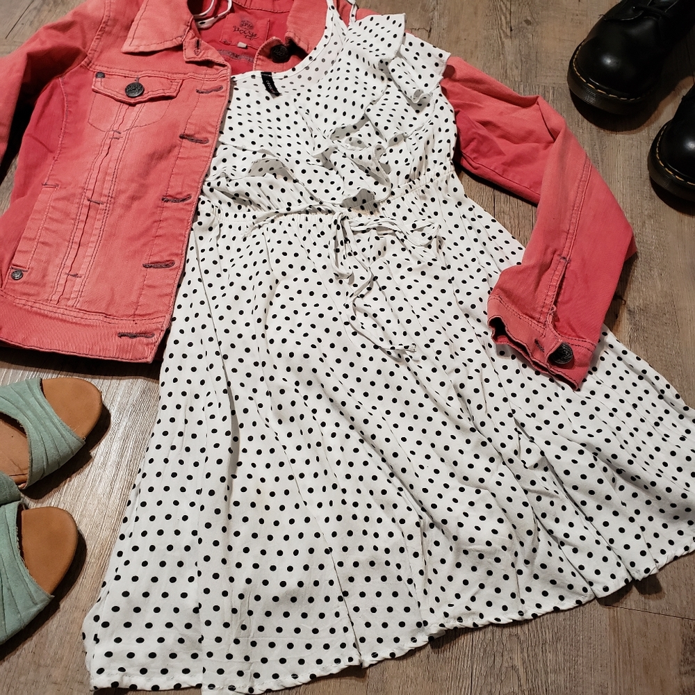 Ruffled polka dot sundress